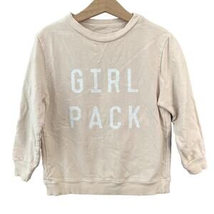 Elisabeth + Faith Girl Pack Pullover Sweatshirt - Pale Peach Pink - 4/5